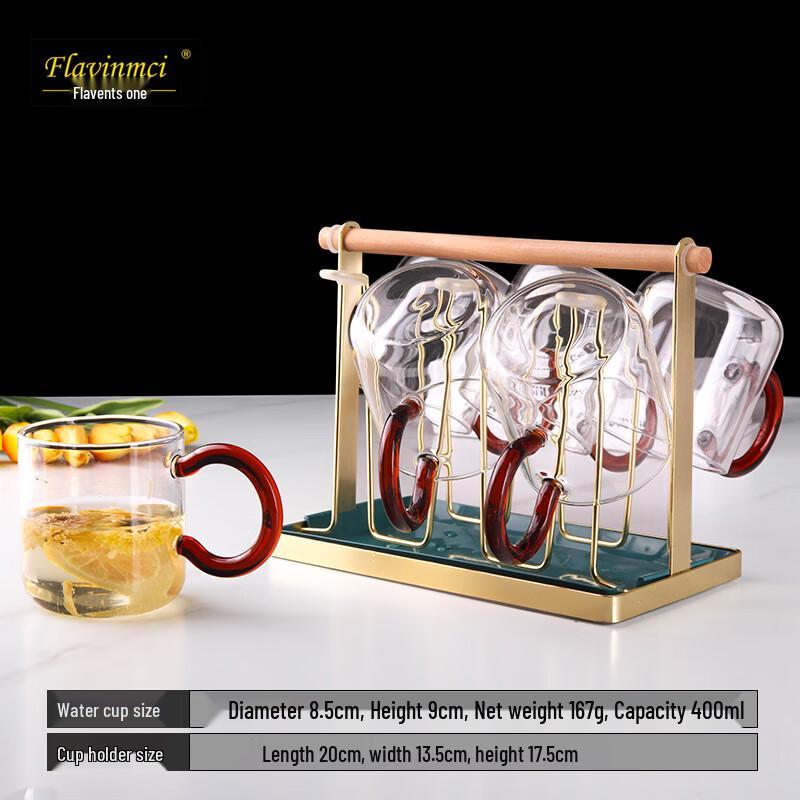 

FLEVINS Heat-Resistant Transparent Glass Cups - 6 Piece Set
