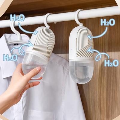 Clothes Dehumidification Box Reusable Hanging Dehumidifier Packs Anti-Mold with Water Collector&hook for Wardrobe Closet Cabinet