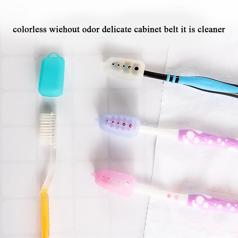 5PCS Silicone Portable Toothbrush Head Covers Travel Hiking Camping Toothbrush Box Brush Cap Case Protective Dustproof Case