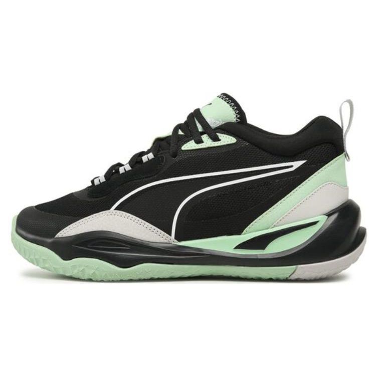 Puma Playmaker Synthetic Suede Comfortable Versatile Mid-Top Casual Shoes Unisex Casual Shoes Black Teal 385841-08