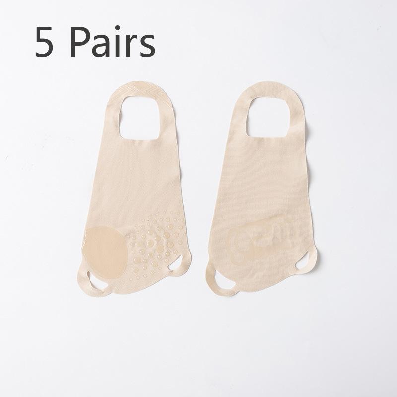 

5 Pairs Women s Summer Ultra-thin Invisible Ice Silk Short Socks for Swimming, Antibacterial, Suitable for Summer, Breathable, Children s Style 5 pairs Card set тілесний