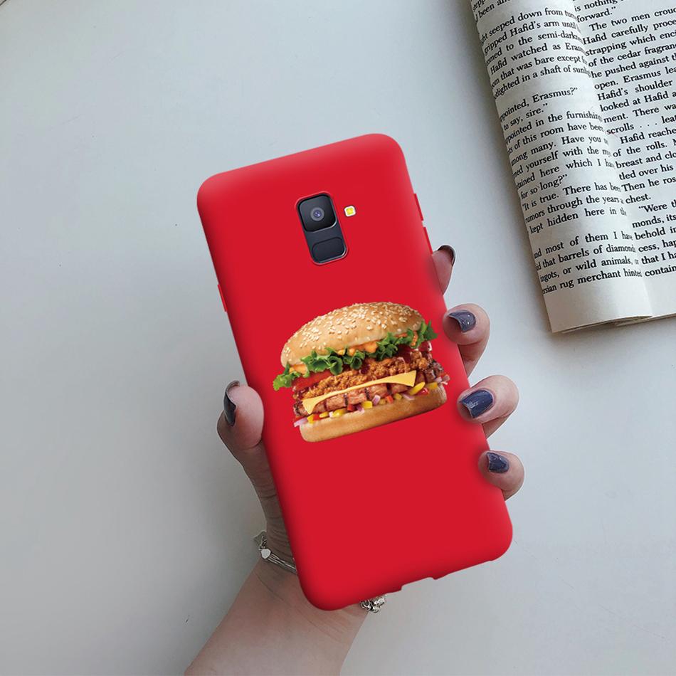Love Heart Case For Samsung A6 2018 Cover A600F Silicon Tpu Phone Case For Samsung Galaxy A 6 A6 Plus 2018 A605F Case Cat Cactus