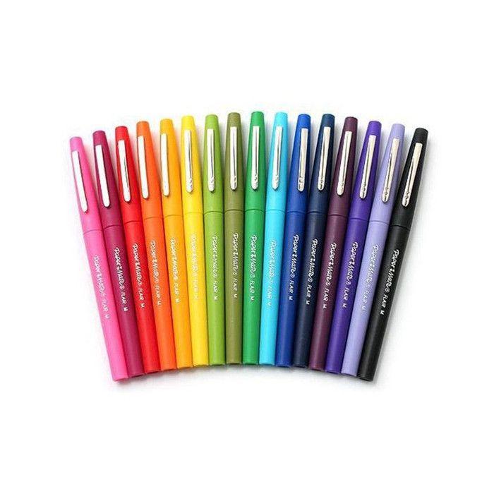 Pochette De 16 Feutres - Pointe Moyenne - 0.7 Mm - Couleurs Vives - PaperMate Flair