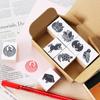 Stylish Wooden Rubber Stamp Set Featuring Family and Perfect for Short and New Perfect As a Made In Japan Cute, Japanese-style, Crests, Rabbits,