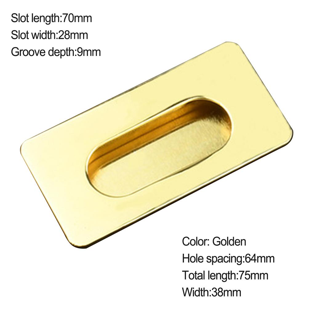 With Screws Cabinet Handle Zinc Alloy Slotted Recessed Handle 1 Pc Concealed Handle Convenient For Furniture Practical