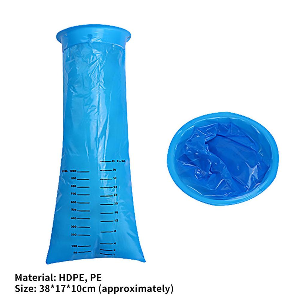 12/25x Einweg-Erbrochenbeutel 1000ml Spuckbeutel Auslaufsicher Tragbar Emesisbeutel Übergeben Übelkeitsbeutel für Kinder 1000ml