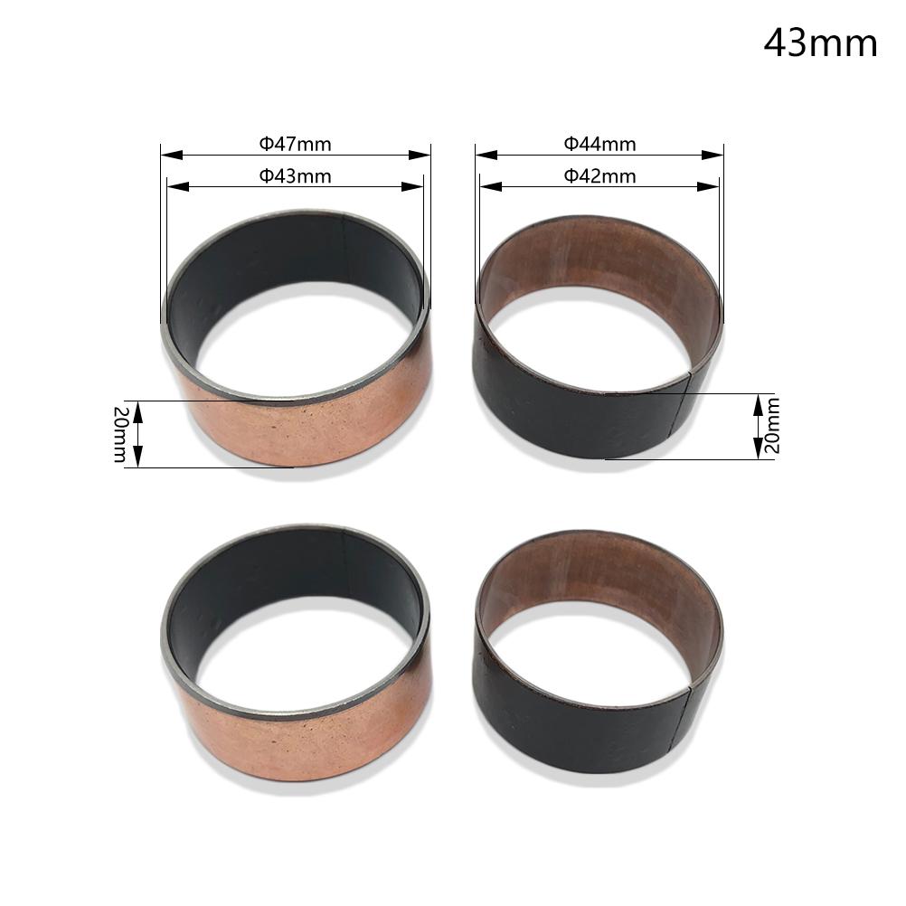 4 Stück Motorrad Gabelbuchse Universal 41mm 43mm 47mm 48mm 49mm Äußere Führungsschienen Oben Unten Vorderer Stoßdämpfer Federung Reparaturteile