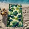 Leaf Pattern Beach Towel for FunMicrofiber Terry Bath Towels for Yoga, Travel, Swimming, Fitness and Camping