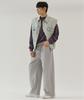 Deoseutoli [Fleece-Lined] Shane'S Line Track Pants (Gray)