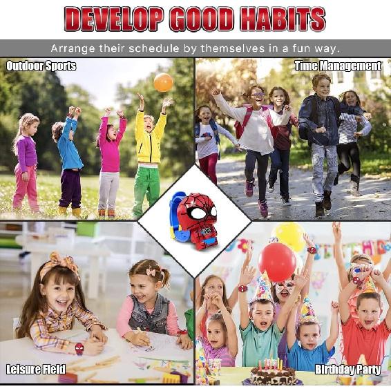 Superhero Kids Watch, Kids Digital Watch for Boys Girls, Easy Read Cute Cartoon Wrist Watches Toy, Gift for Holiday, Birthday, Christmas