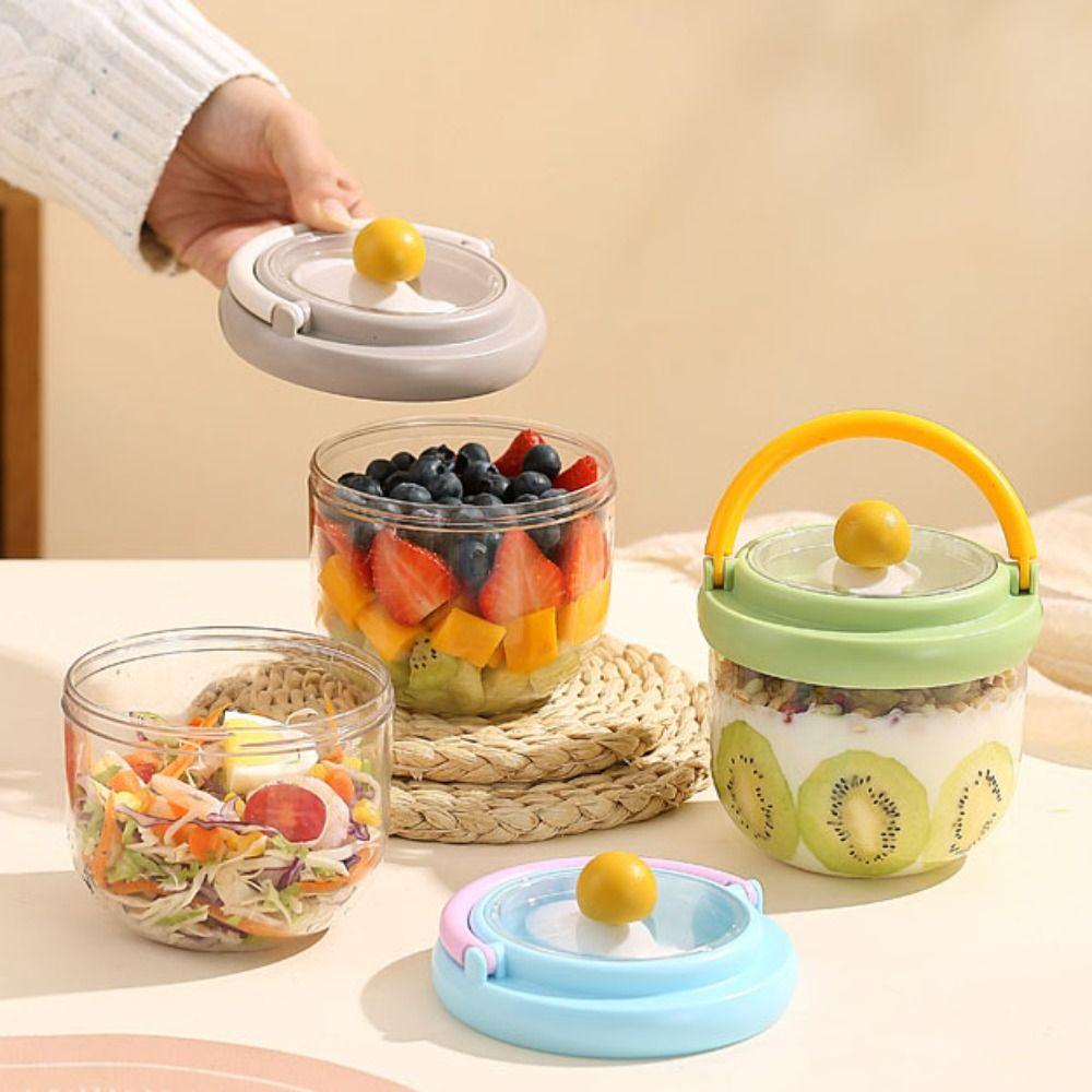 with Spoon Breakfast Cup Leak-proof Oatmeal Cup Portable Salad Cup  Worker