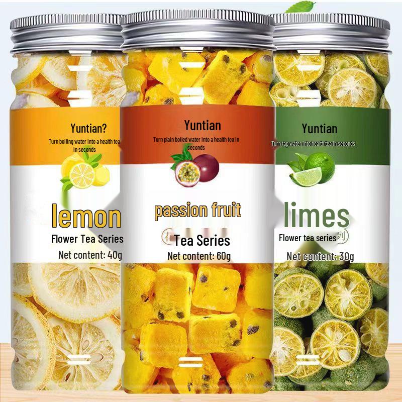 Summer Cold Brew Lemon Passion Fruit Tea with Kumquat