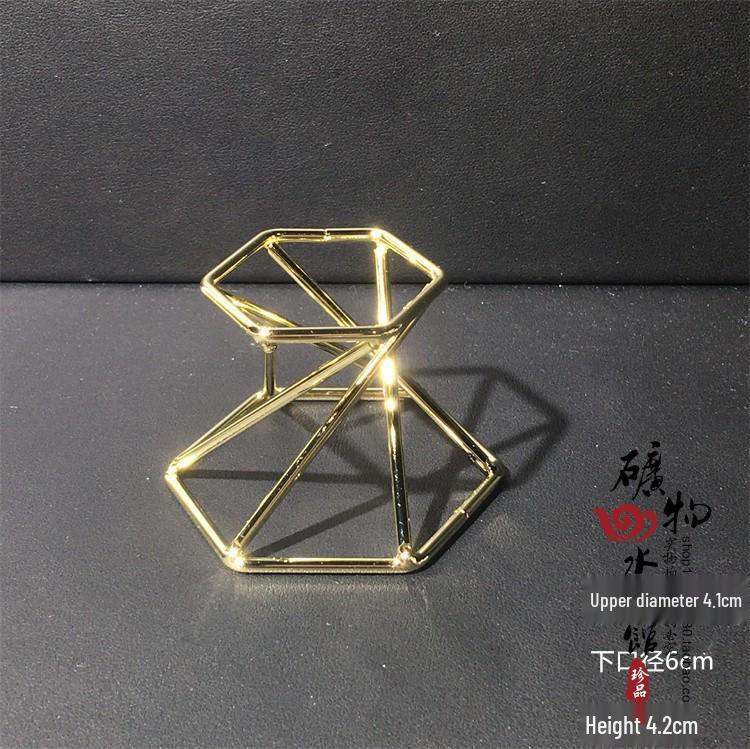 Wooden & Metal Mineral Crystal Ball Display Stand