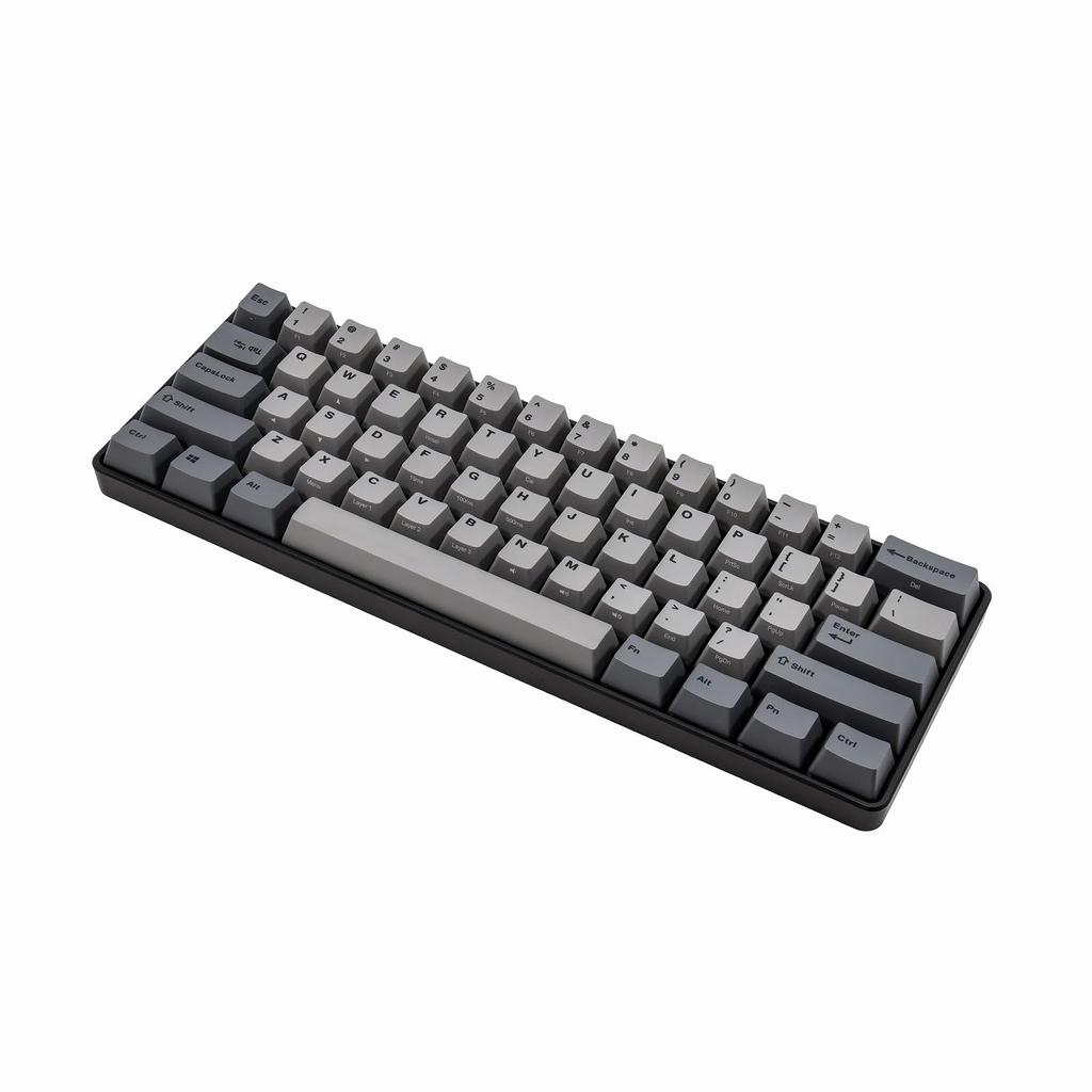 iKBC NEW POKER II Compact Mechanical Keyboard with ANSI 61 GATERON G PRO Red Compatible with Windows and Quiet Hot Swap 60% Layout, Keys, Switches,