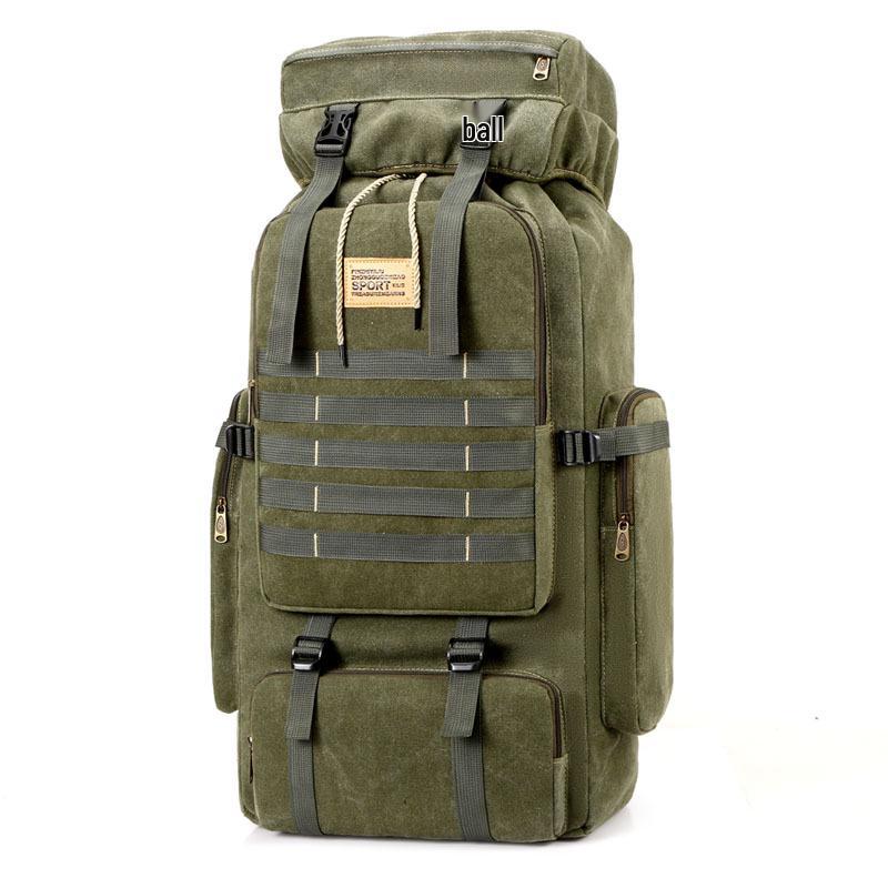 80L Notfall-Überlebensrucksack für die Familie: Erdbeben-, Wildnis- und Outdoor-Schutz-Kit 56-75L grün