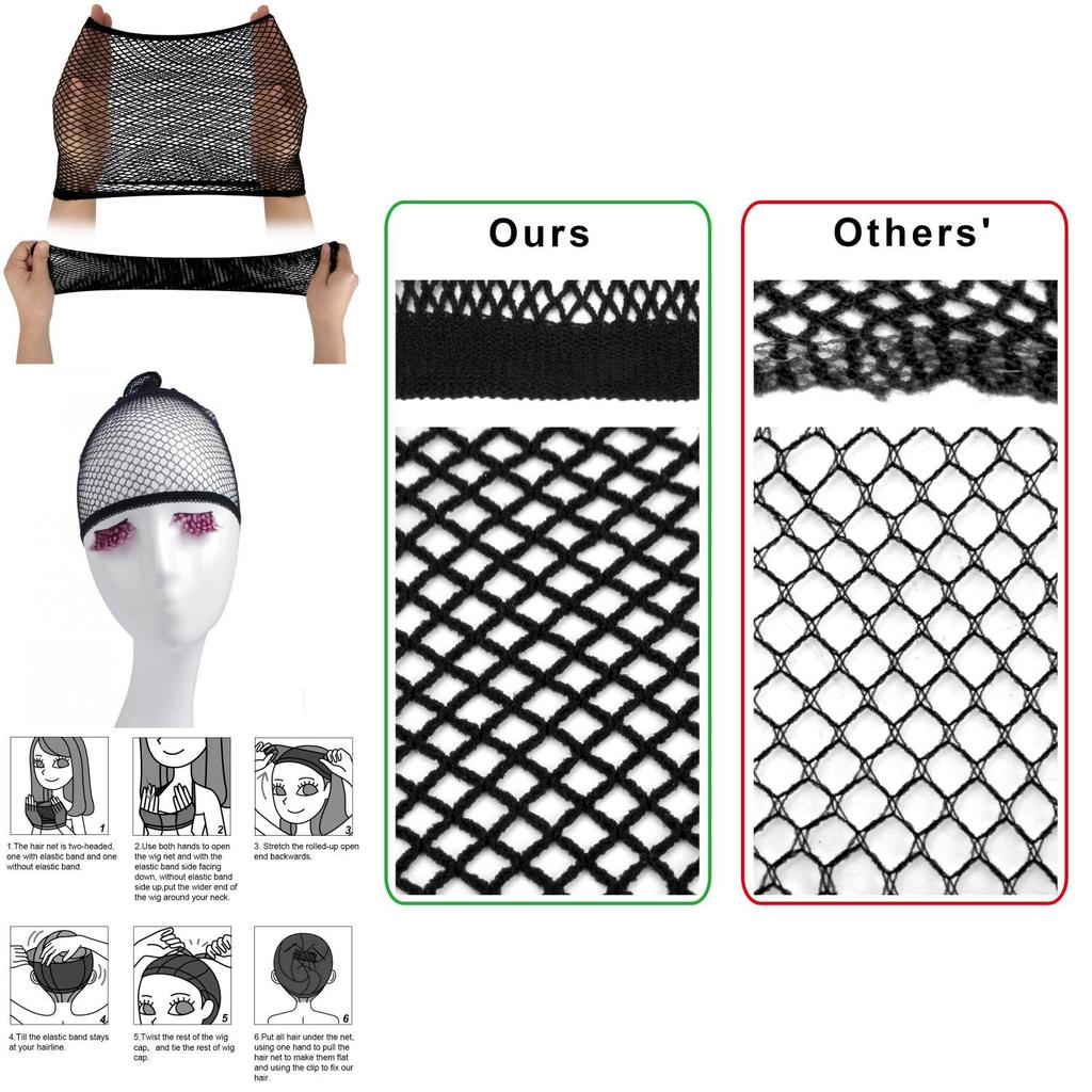 Long Black Wig Caps For Women Easy To Use Breathable And Durable Nylon Material