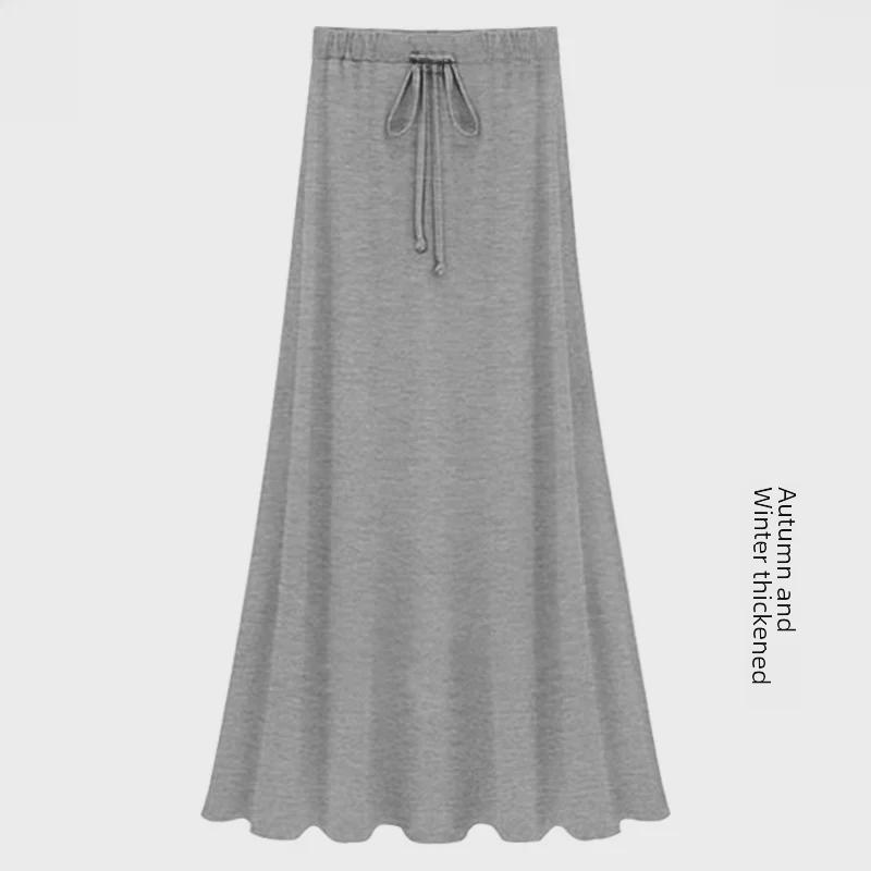 Women's Modal A-Line Strappy Long Skirt - Slim Fit, Summer Style, Plus Size