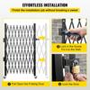 Puerta de Seguridad Plegable Individual, 216 × 214 cm(Ancho × Alto) Puerta plegable, Puerta de seguridad de acero tipo acordeón, Puerta de seguridad expandible flexible, 360° con ruedas