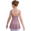 Girls Ballet Dance Dresses Front Ruched Sleeveless Backless Tulle Dress Warm-Up Practice Performance