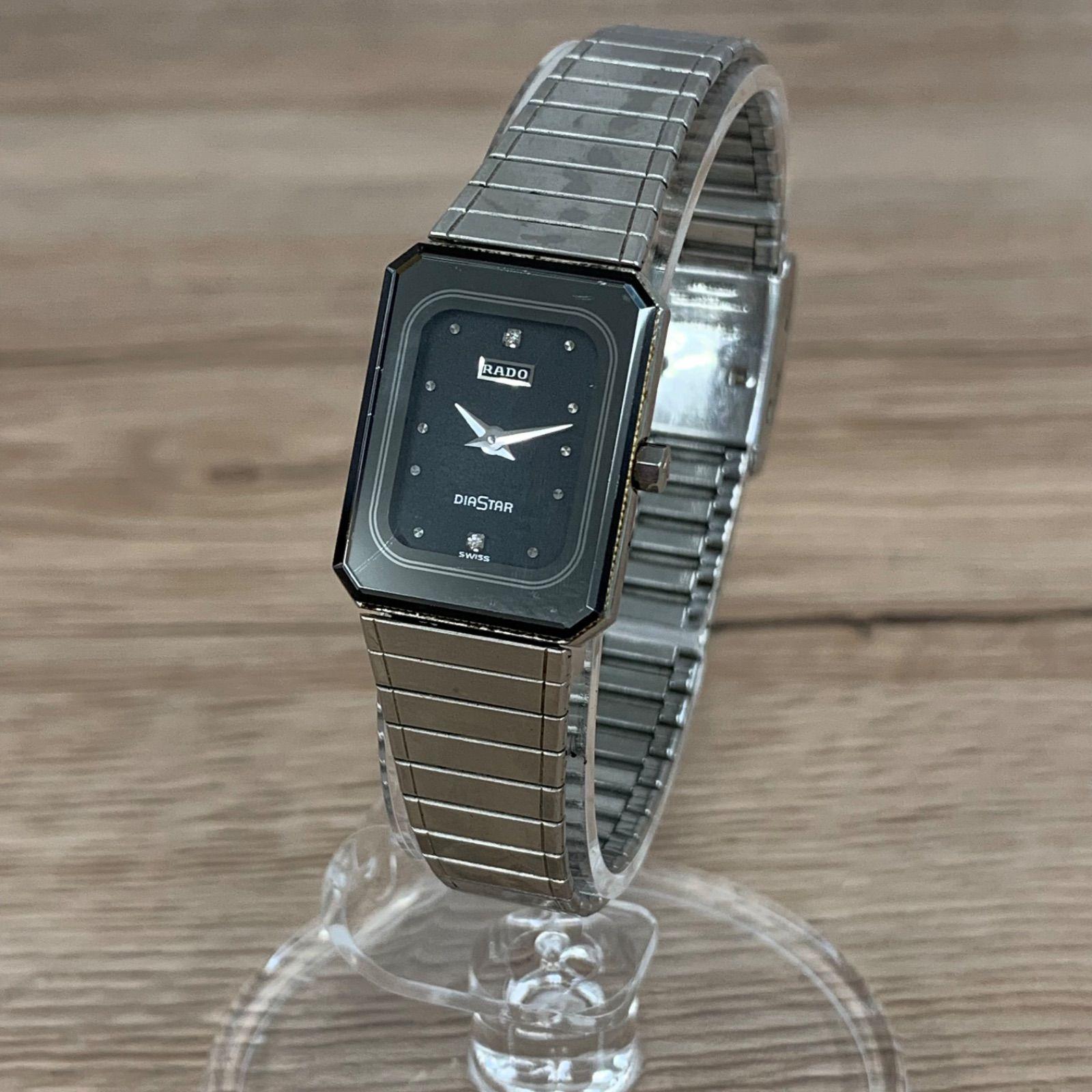 Used Fudo RADO Watch 153.1016.3 DIASTAR Black Dial Silver Hiratsuka Store Clothing I