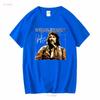 Maglietta Nera in Cotone Vintage Waylon Jennings D76841 vintage Lavata Elasticizzata Morbida Casual Comoda Unisex streetwear