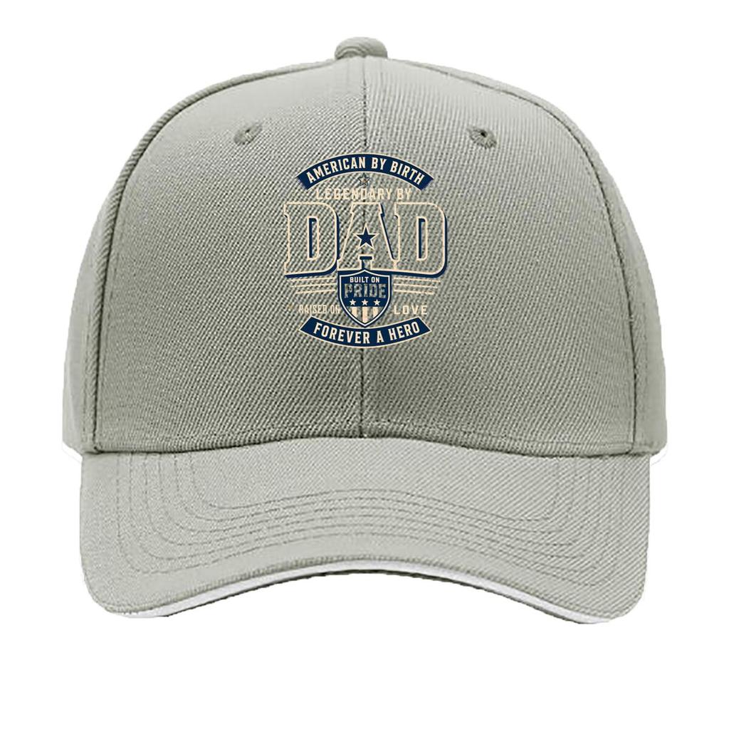 Retro Patriotic Dad Lettering Emblem Sandwich Baseball Cap Sun Cap Outdoor Workouts Hat