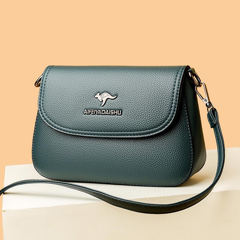 

Винтажная женская многослойная сумка через плечо из мягкой кожи - Универсальный, модный и роскошный дизайн синий