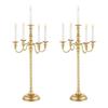 Elegante Suporte de Velas de Ferro com Múltiplos Braços Jantar Romântico Decoração de Casamento Estilo Europeu