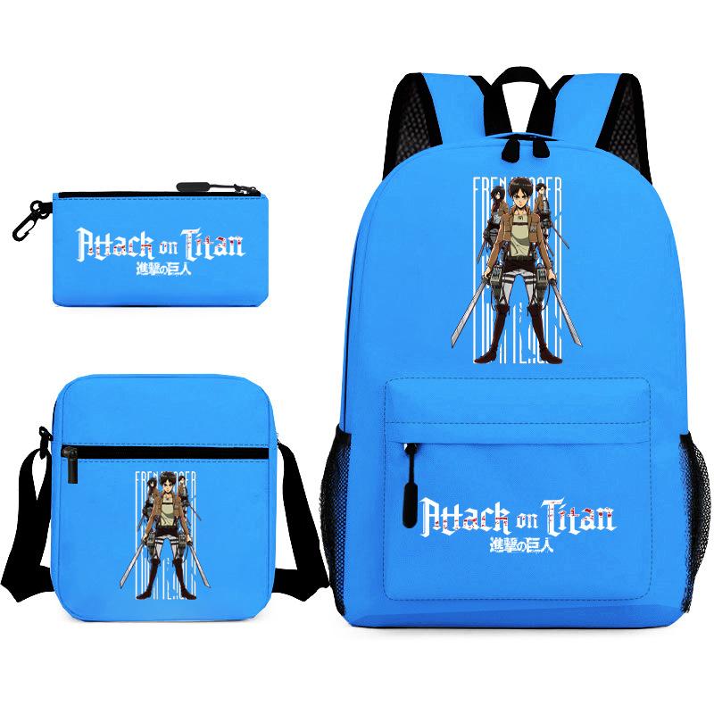 Attack on Titan Teen Anime Rucksack Attack on Titan Schultasche Dreiteiliges Set