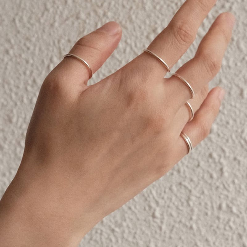 Another Layer [2set] 1.5mm Ring (silver925) - Silver