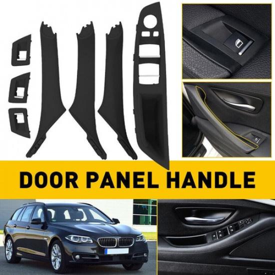 7PCS For BMW 5 Series F10 F11 535i LH & RH Interior Door Pull Handle Trim Cover