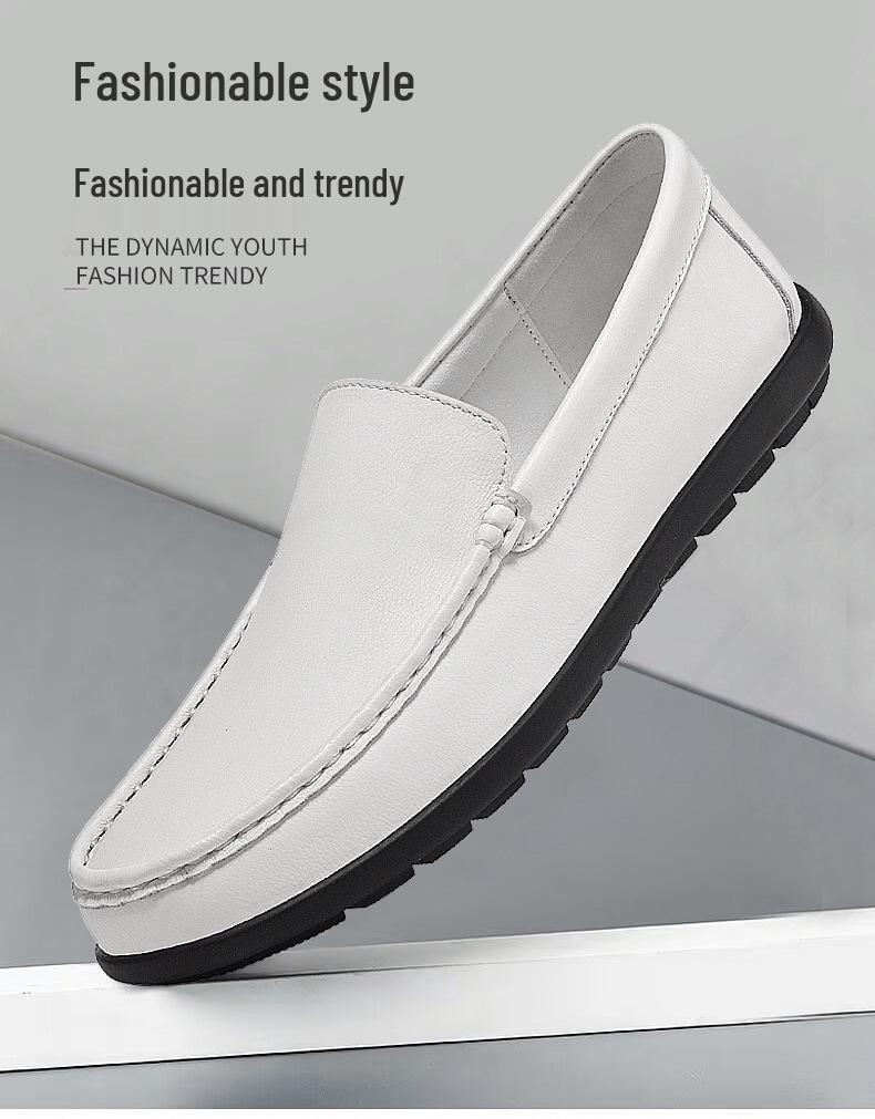 Men's Spring Casual Slip-On Moccasins - Cross-Border Large Leather Driving Loafers