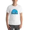 Sizilien Ätna T-Shirt Sizilien Reise Vintage Streetwear Atmungsaktiv Leicht Dehnbar Bequem Mann