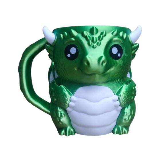 Eisbecherhalter mit Griff, 16 oz Behälter, mit integriertem Snackfach-Design, Niedrige isolierte Hülle mit Drachenmotiv für Desserts und Getränke