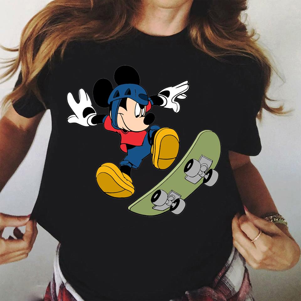 2025 Disney Mickey Mouse Cute Harajuku Ullzang Fashion Top Family Parent-Child Top 100% Pure Cotton Printed Leisure T-shirt