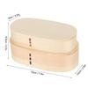 Double Layers Japanese Bento Box Wooden Material Double Layer Lunch Box  For Travel