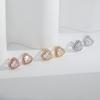 Simple Little Princess Heartbeats Heartbeats Small Fresh Sweet Love Earrings