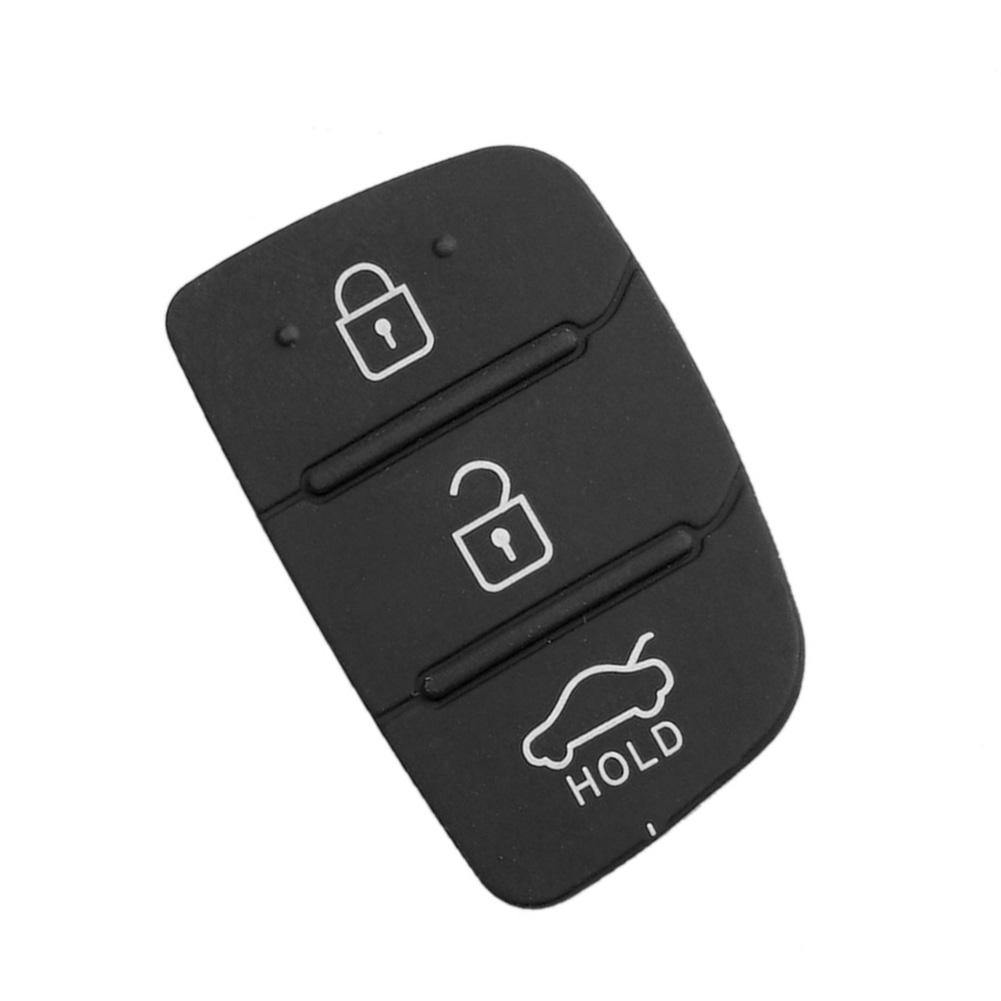 10-50PCS Key Button Soft Silicone Pad 3 Button For Hyundai I30/I35/Ix20 Solaris Verna For Kia Rio K2/K5 Sportage Key Case Cover
