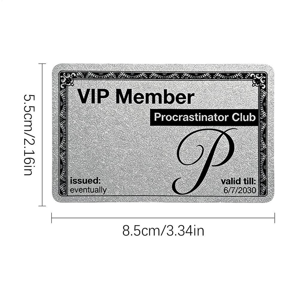 

Creative and fun procrastination membership card, prank wallet, fitness bench press, small gift for Women Boys Girls Youth Teens