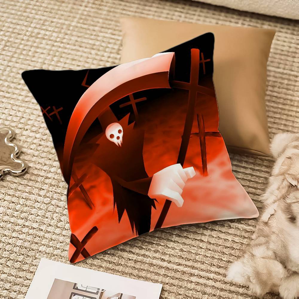 

Anime S-Soul Eater Pillow Case Anti-dustmite Invisible Zipper Sofa Bed 12x12Inch