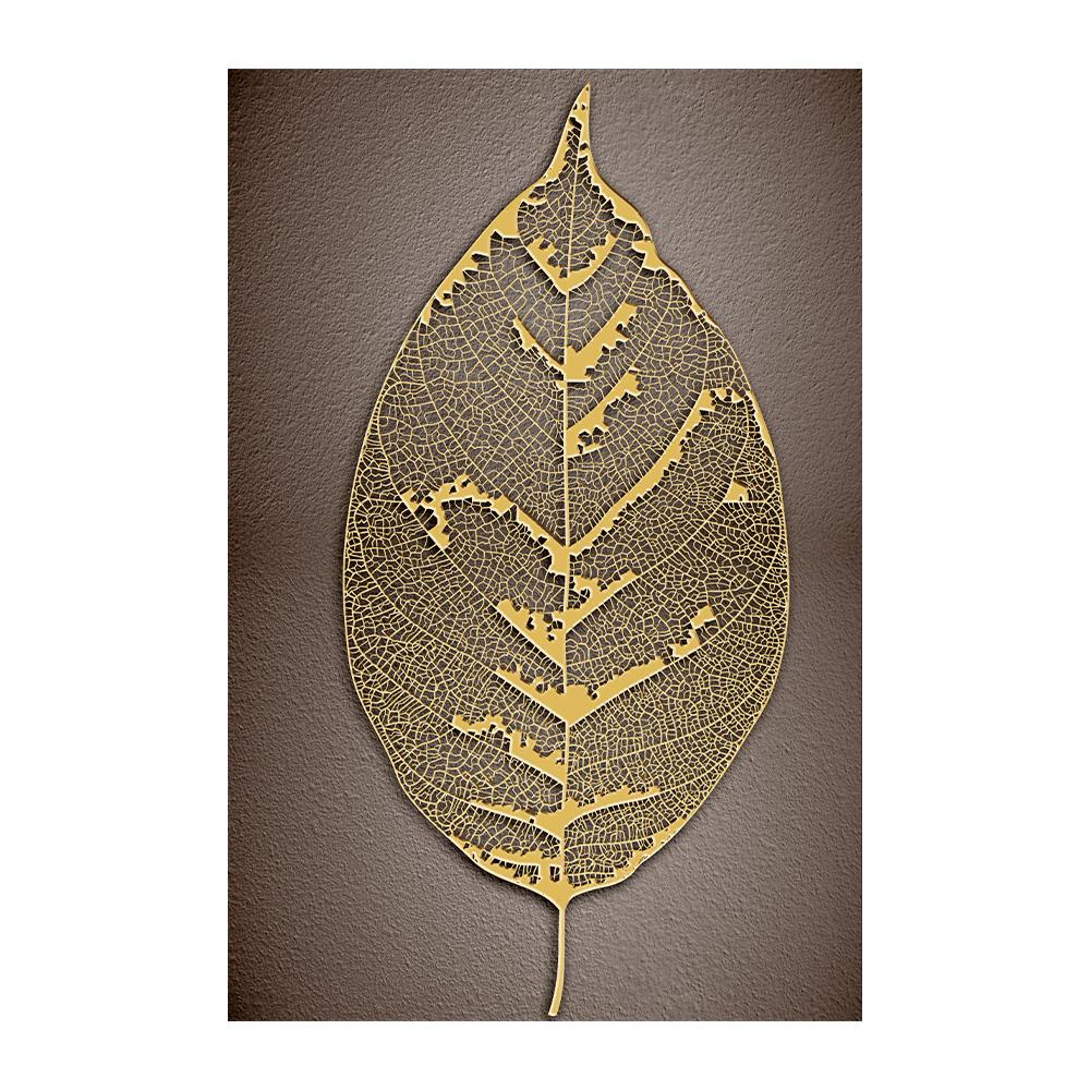 

Nordic Golden Plant Leaves and Flowers Wall Art Canvas Painting Wall Pictures for Living Room Decoration Pictures Morden Decor 20x30cm