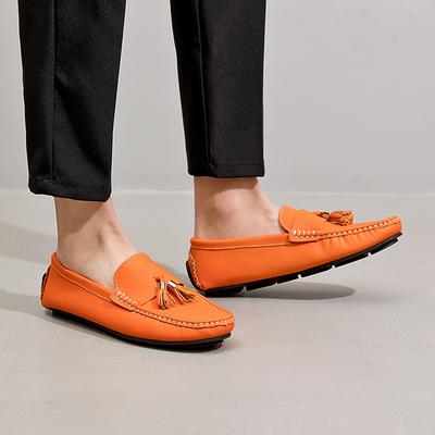 Scarpe Casual da Uomo alla Moda Scarpe alla Moda Leggere Vera Pelle Mocassini da Uomo con Nappe Mocassini Slip-on Scarpe Piatte da Uomo Scarpe da Business Maschili