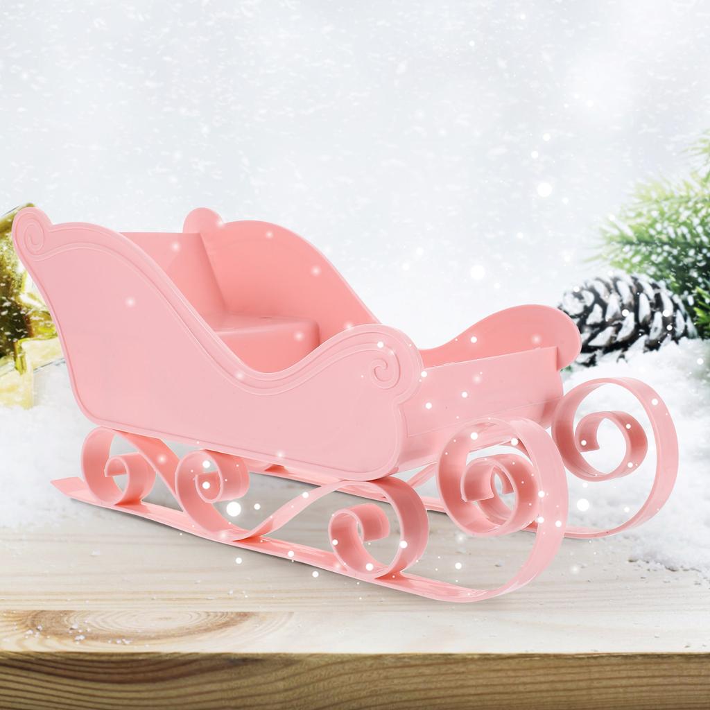 Christmas Decoration Red Sledge Sleigh Classic Christmas Sleigh Ornament Xmas Tree Hanging Sleigh Miniature Sleigh Model Decor