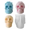 3D Skull Resin Molds Halloween Candle Mold Rose Skull Shaped Candle Making Mould Handmade Fondant Cake Aromatherapy Mold