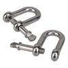 M4/M5/M8/M10/M12 304 Stainless Steel D Type Shackle Short Paragraph Rigging 1/4 Inch Shackle Hooks Boat Rigging Hardware