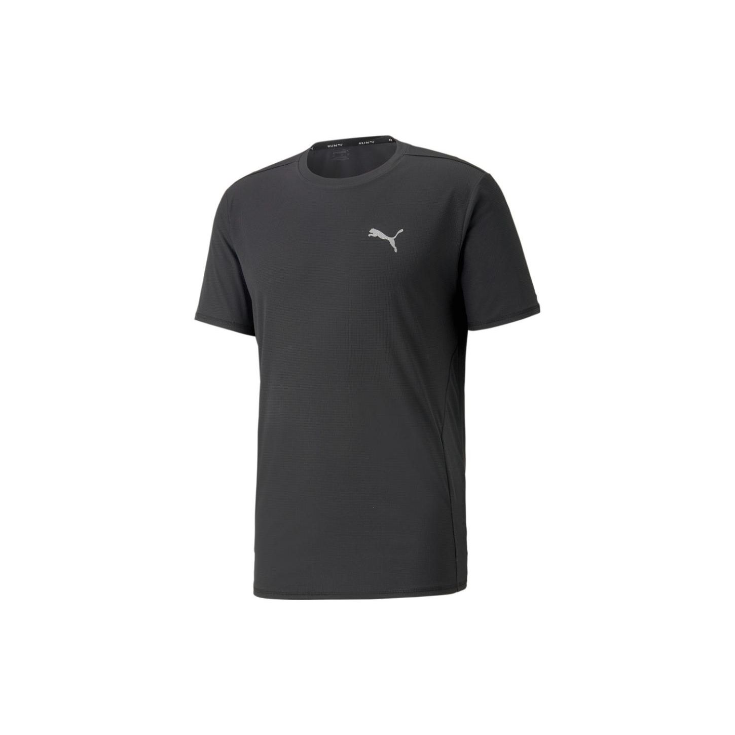 

Puma Badge Fitted Crew Neck Short Sleeve T-Shirt Men Tops Gray 523150-01 S