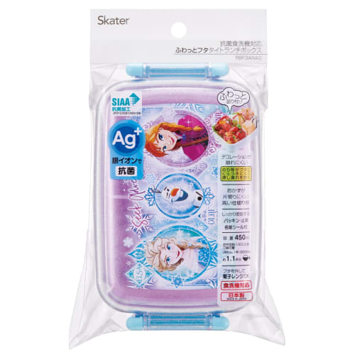 Skater Children's Lunch Box 1 Tier 450ml Fluffy Dome Shape Antibacterial Kids Lunch Made in Japan Disney Frozen 25 Girls RBF3ANAG