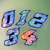 1PC Holographic Carbon Fiber Arabic Numerals Motorcycle Stickers Waterproof Vinyl Decals for BMW KTM YAMAHA Kawasaki Suzuk Honda