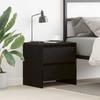 Nightstand Black Oak Look 45 x 34 x 44.5 cm Engineered Wood