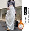 Gray sweatpants women's spring new high-waisted lazy wide-leg pants loose mopping casual sweatpants